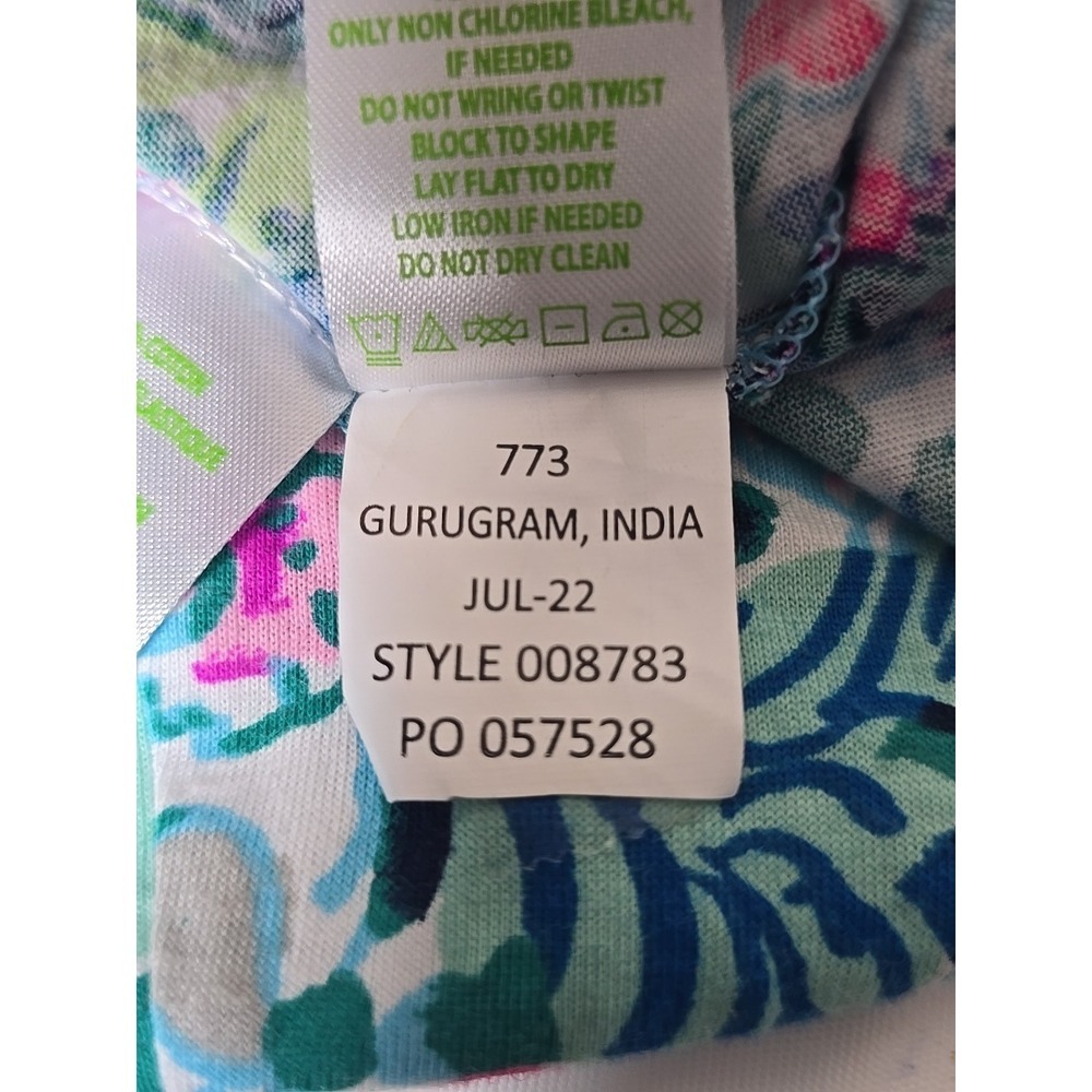 Lilly Pulitzer Tropical Ocean Shell Print Tunic Top Size Medium Style 008783 t10 - Picture 7 of 8